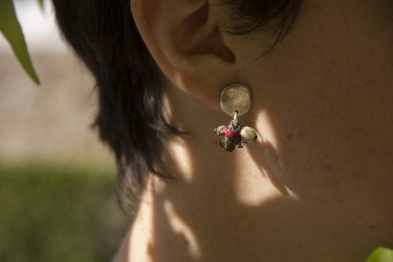 Pendientes Sandra fresa.